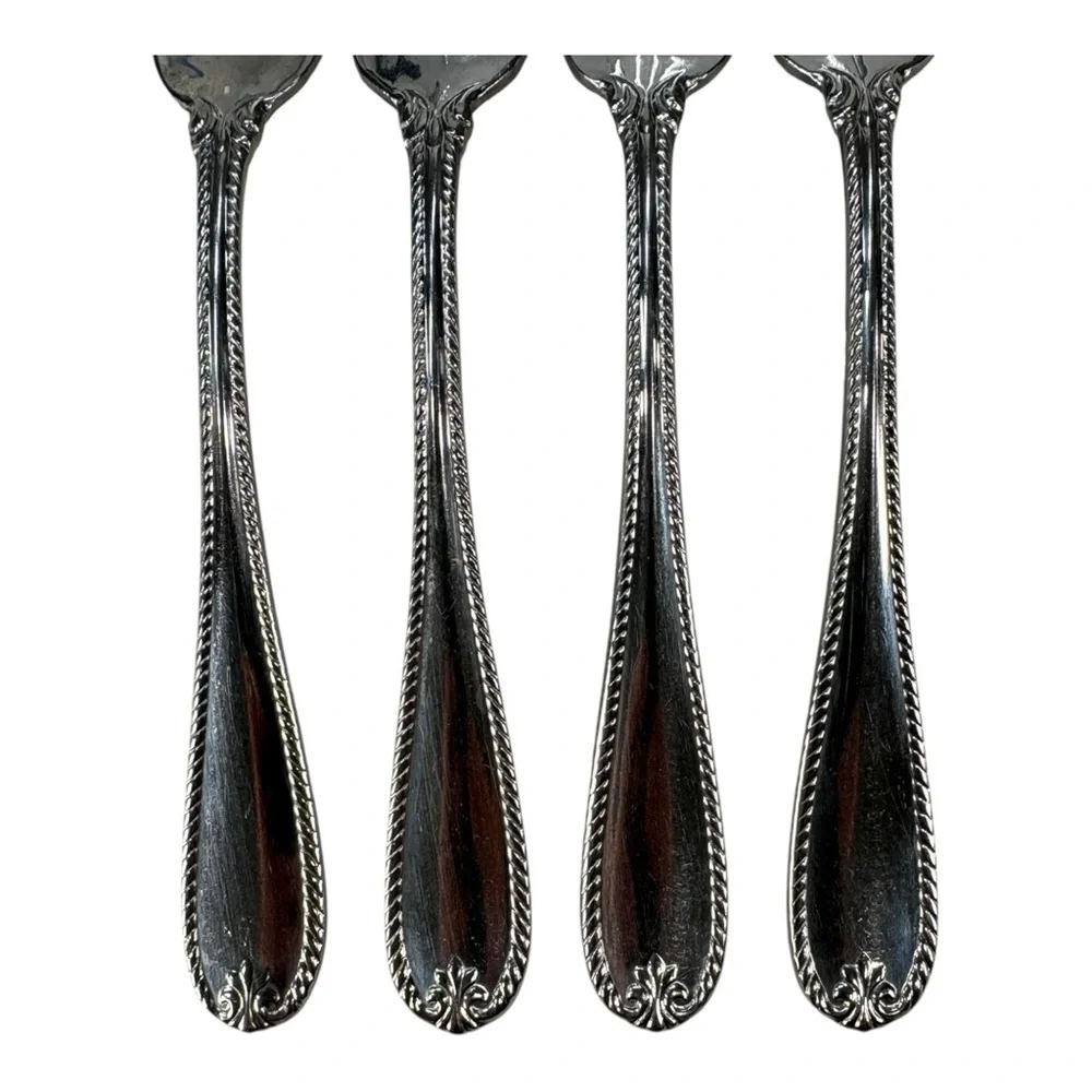 4 - Lenox Tudor Bead Augusta Dinner Forks 18/10 Stainless Steel Flatware